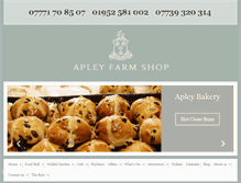 Tablet Screenshot of apleyfarmshop.co.uk